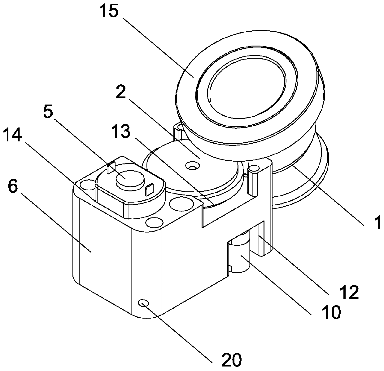 Power device for driving lens barrel of projection lens group to rotate