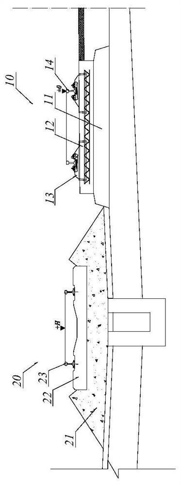 High-speed railway ballastless track shifting connection structure