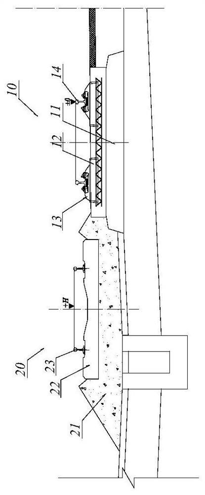 High-speed railway ballastless track shifting connection structure