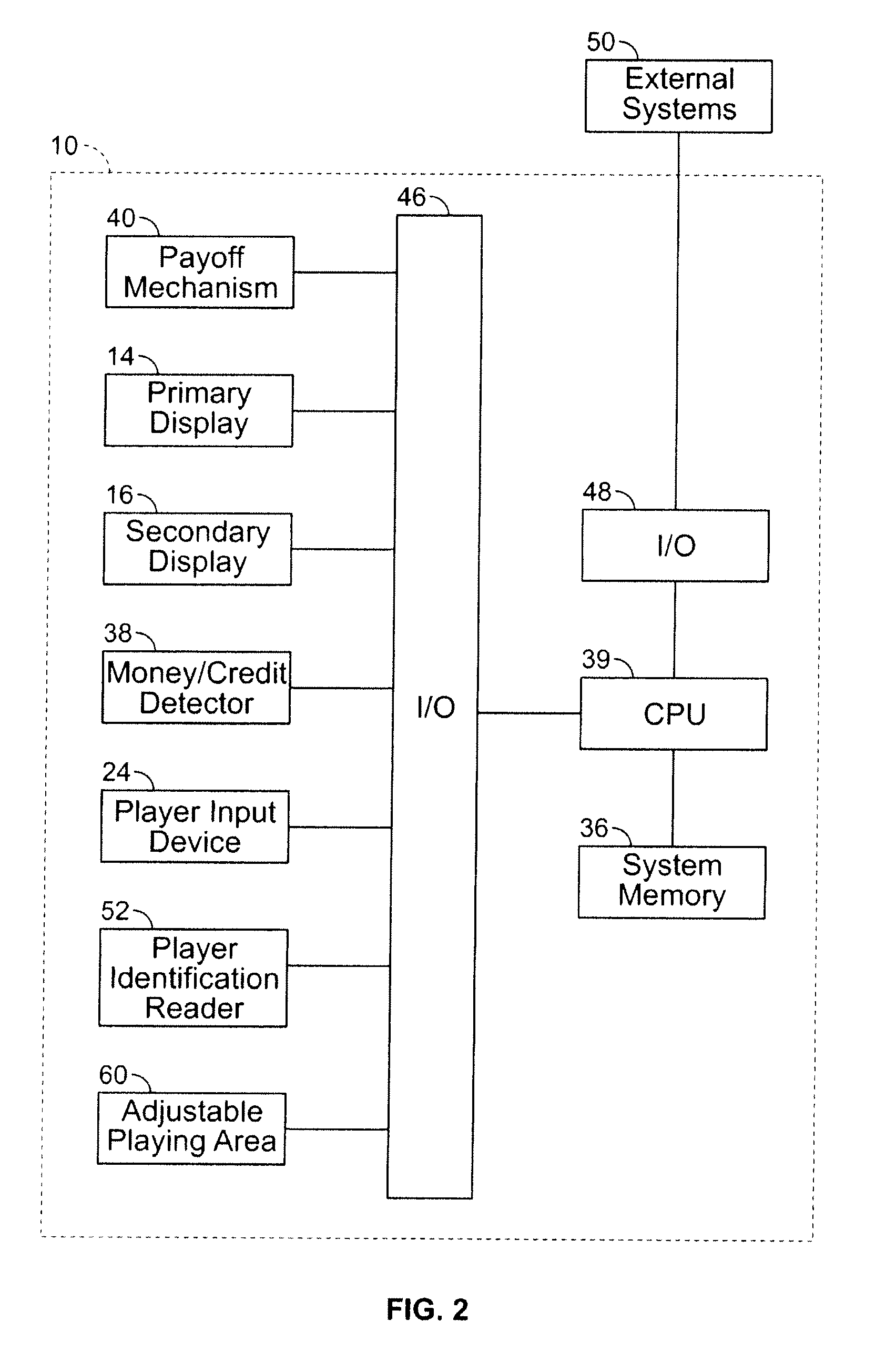 Insert having storage space for a convertible area of an electronic gaming machine