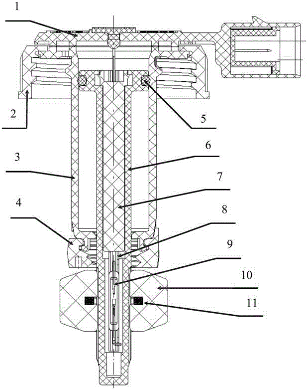 Alarm height-adjustable liquid level sensor assembly with liquid storage tank cover