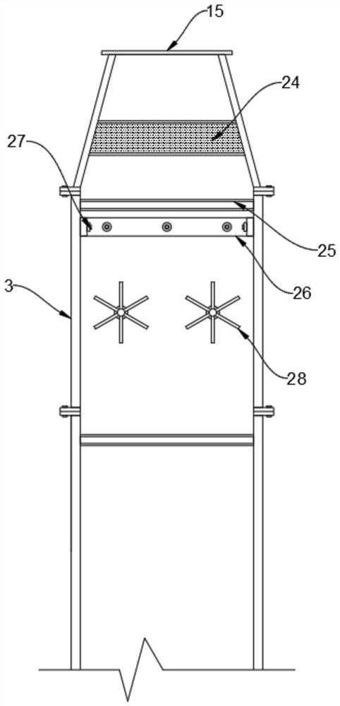 Washing tower for waste gas treatment in a production workshop and using method thereof