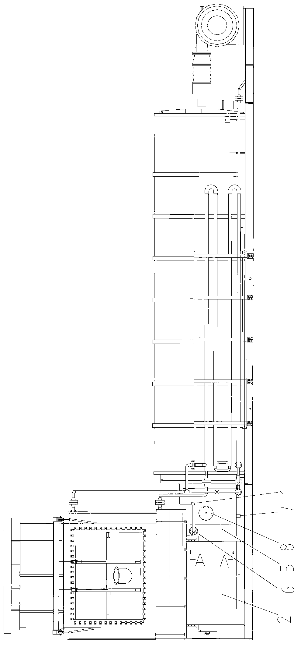 Soot blocking pipe bundle of steam injection boiler for burning residual oil with high silt content