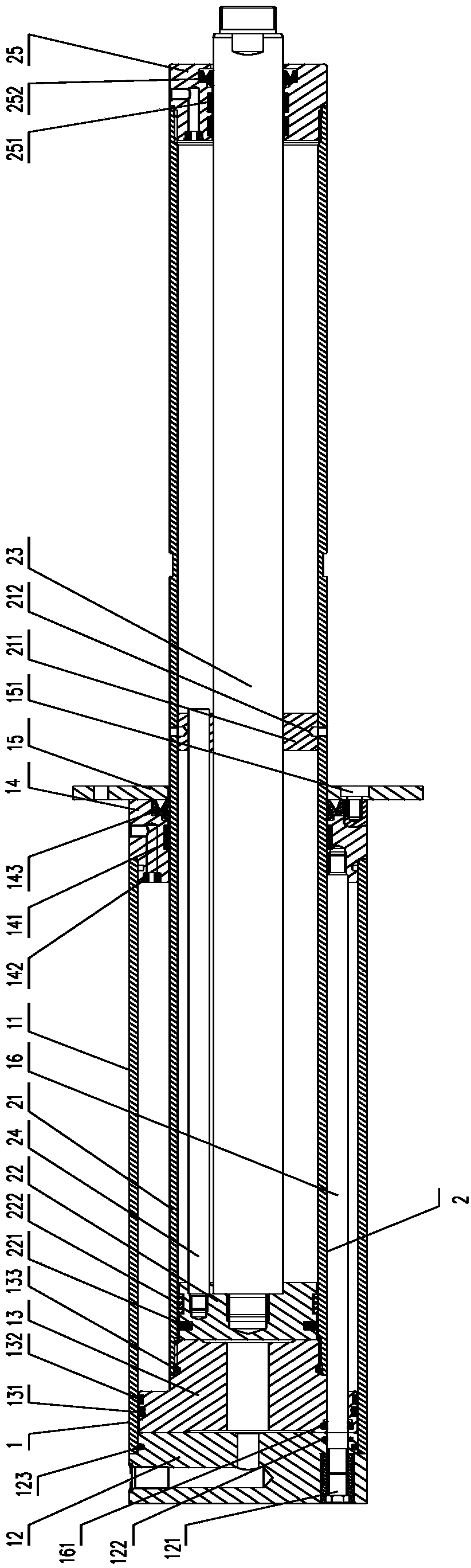 Stable and non-rotating air cylinder