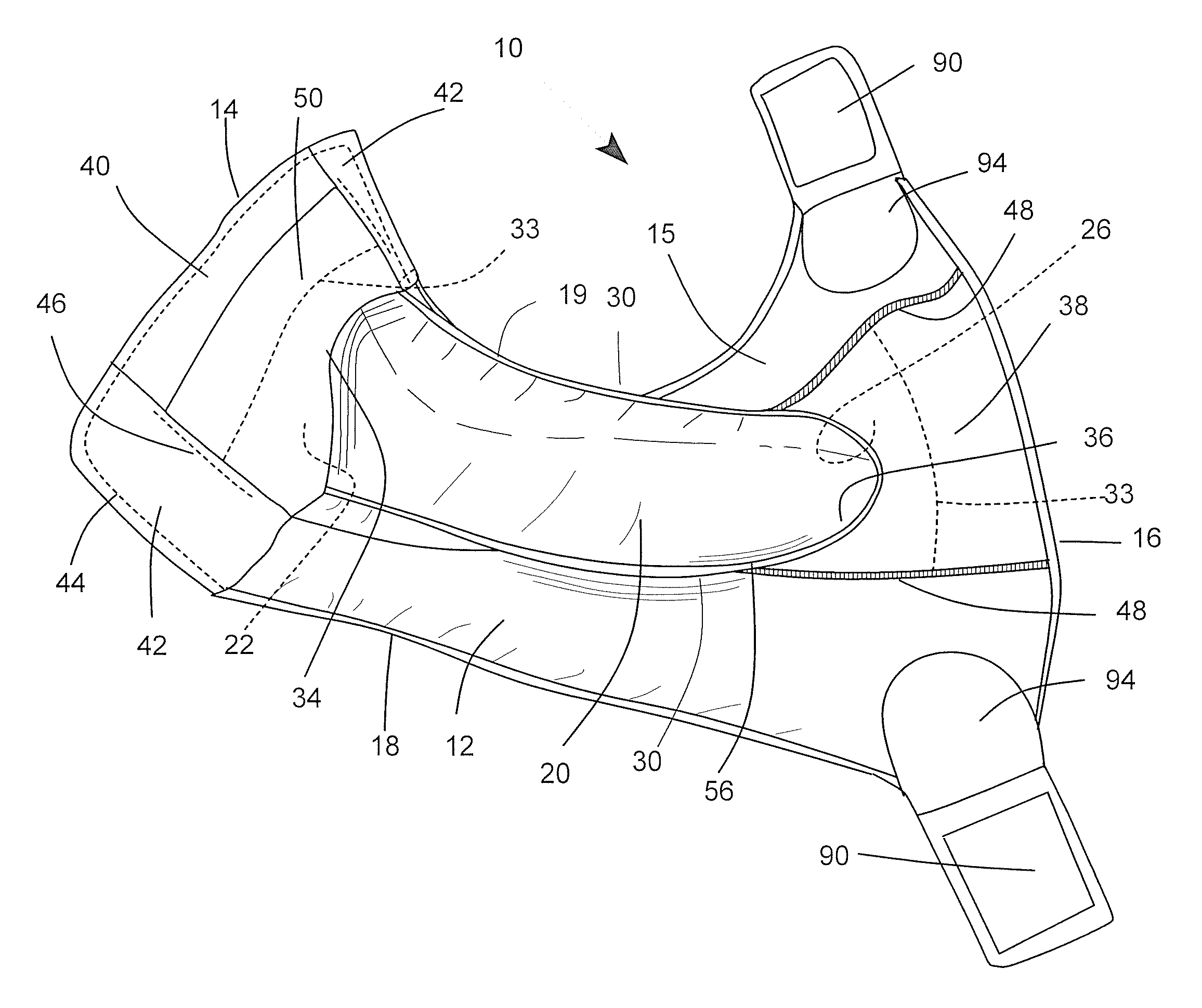 Comfort diaper assembly