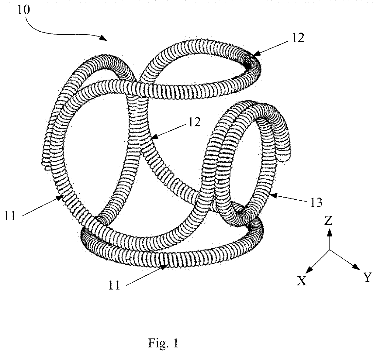 Embolism device and spring coils thereof