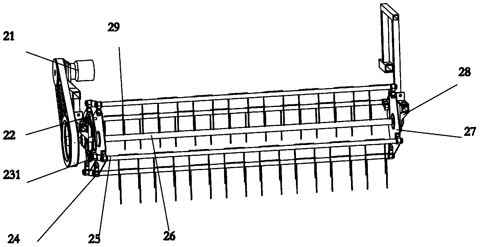 High and thick-stalk crop harvester