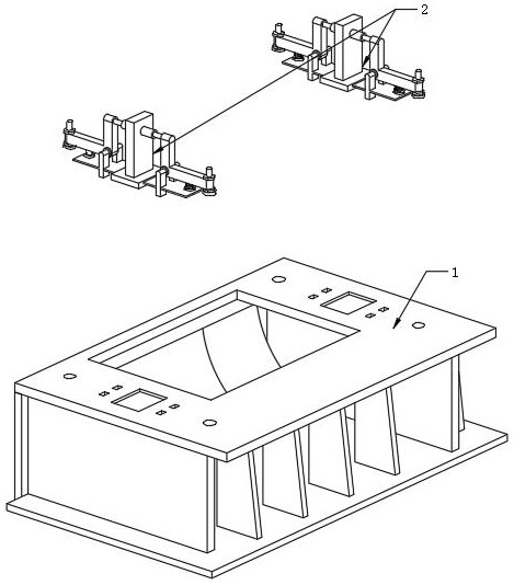 Convenient-to-fix test tool for locomotive ventilator vibration detection