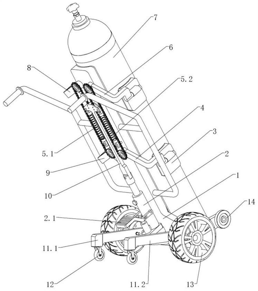 Medical oxygen cylinder carrier convenient to load and unload