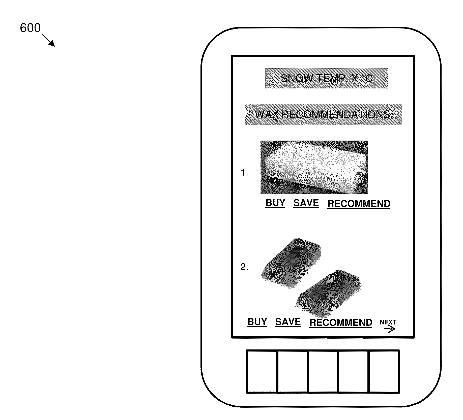 Smart phone probe and application for ski wax recommendation