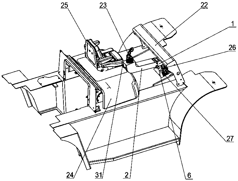 Turnover mechanism for installing hydraulic pilot handle on forklift