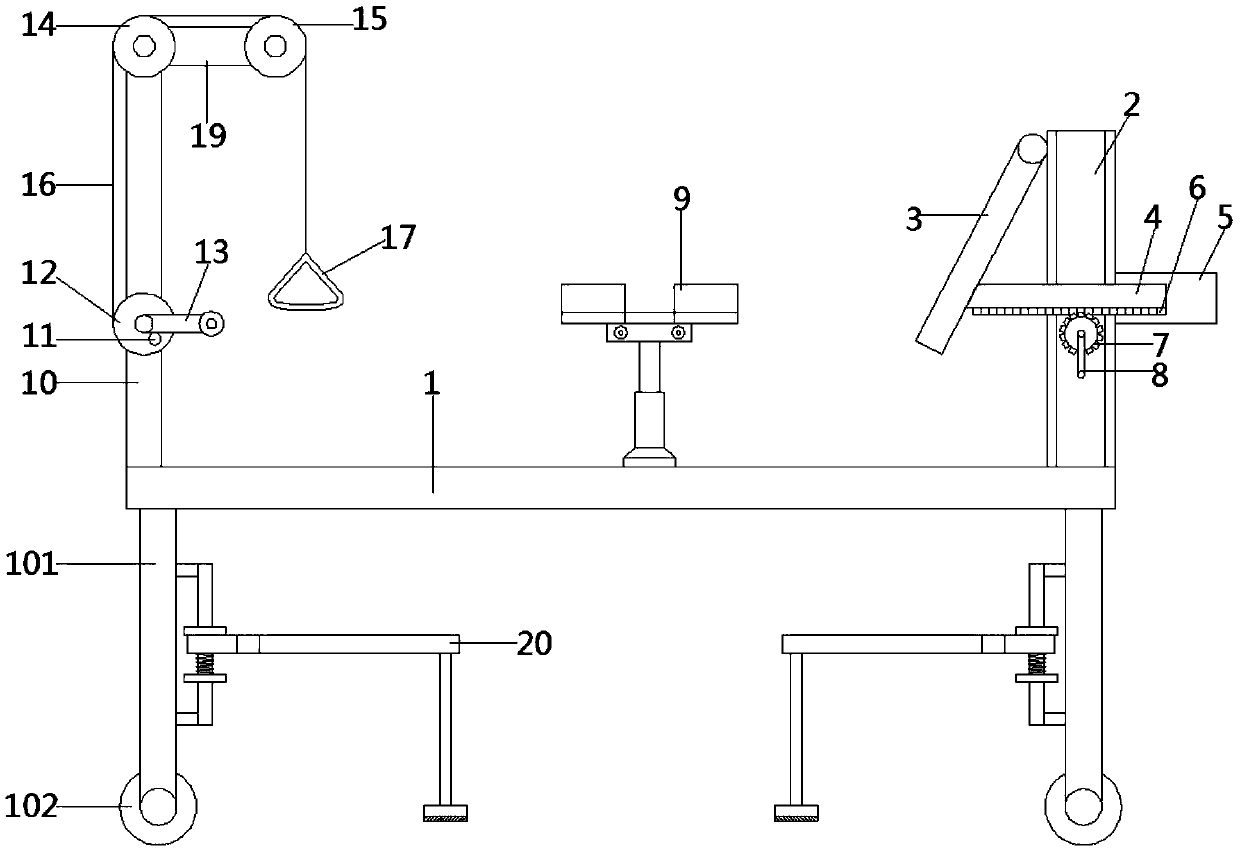 Multifunctional nursing bed use for orthopedics department in hospital