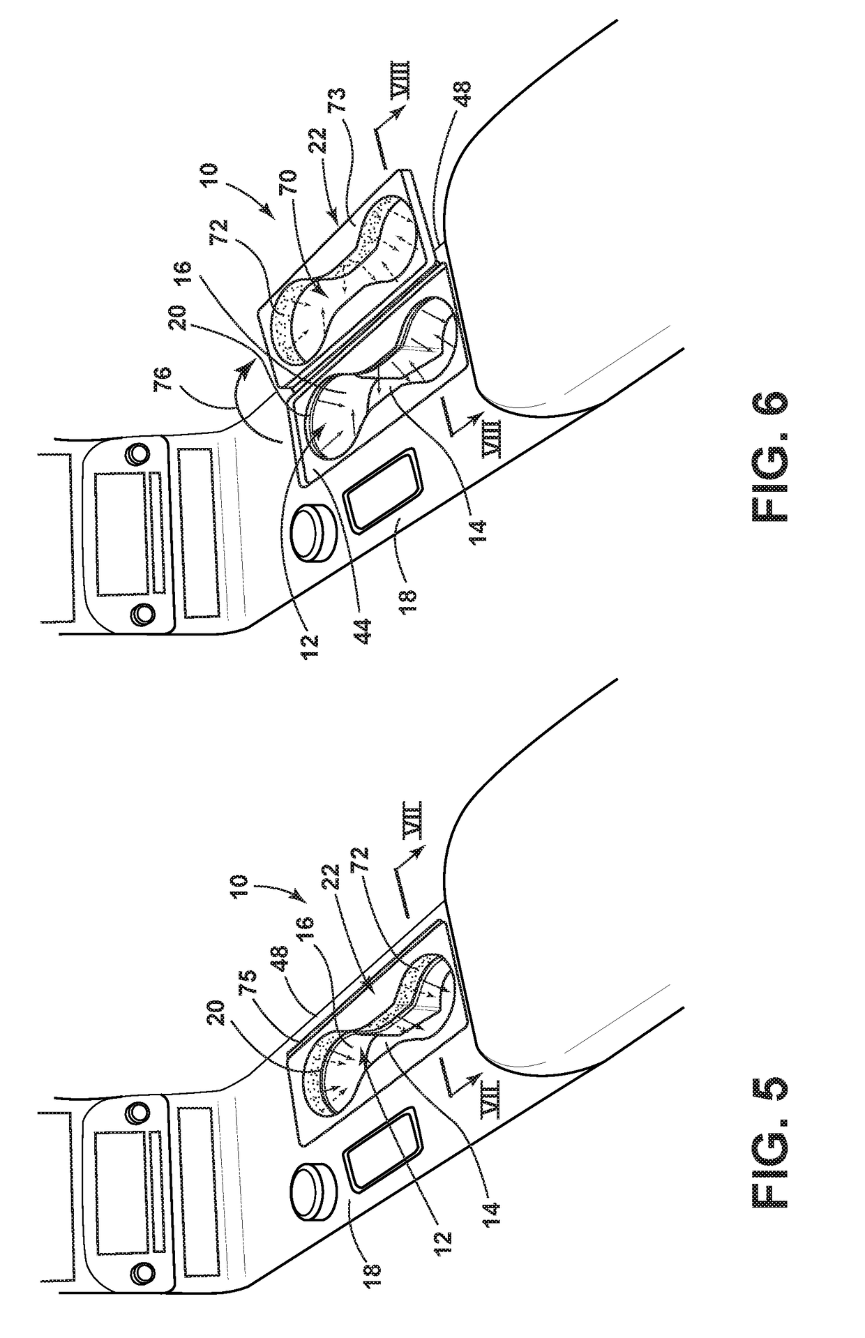 Vehicle cup holder assembly with photoluminescent accessory for increasing the number of available cup holders