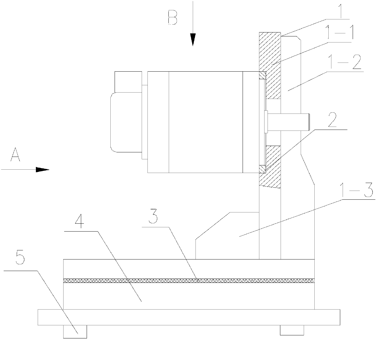 Motor performance testing device with high-strength equivalent weight support