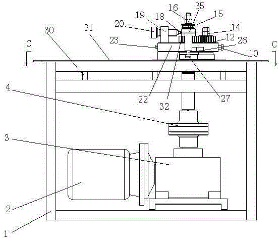 Edge-turning machine for arc slabs