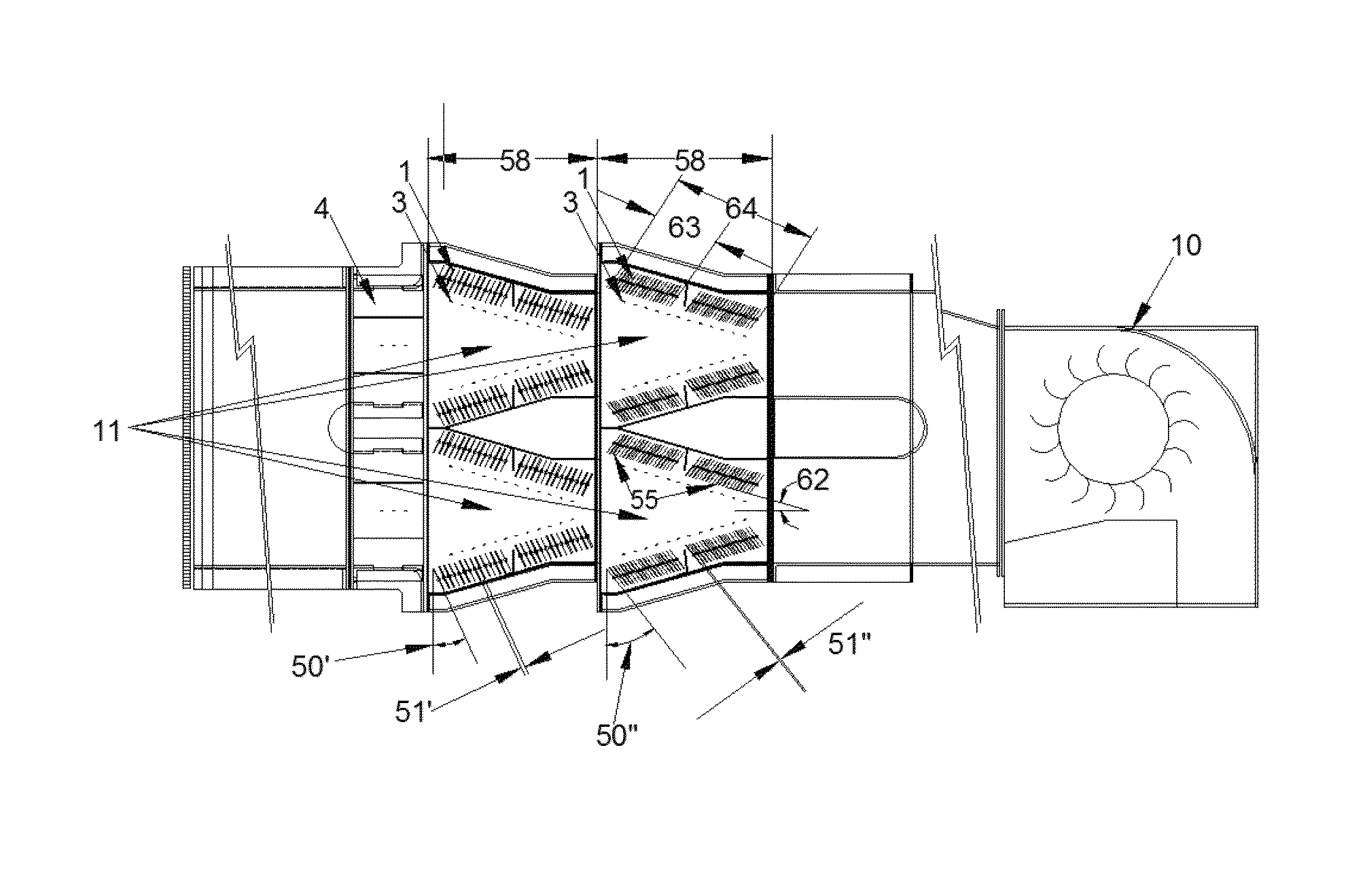 Vane electrostatic precipitator