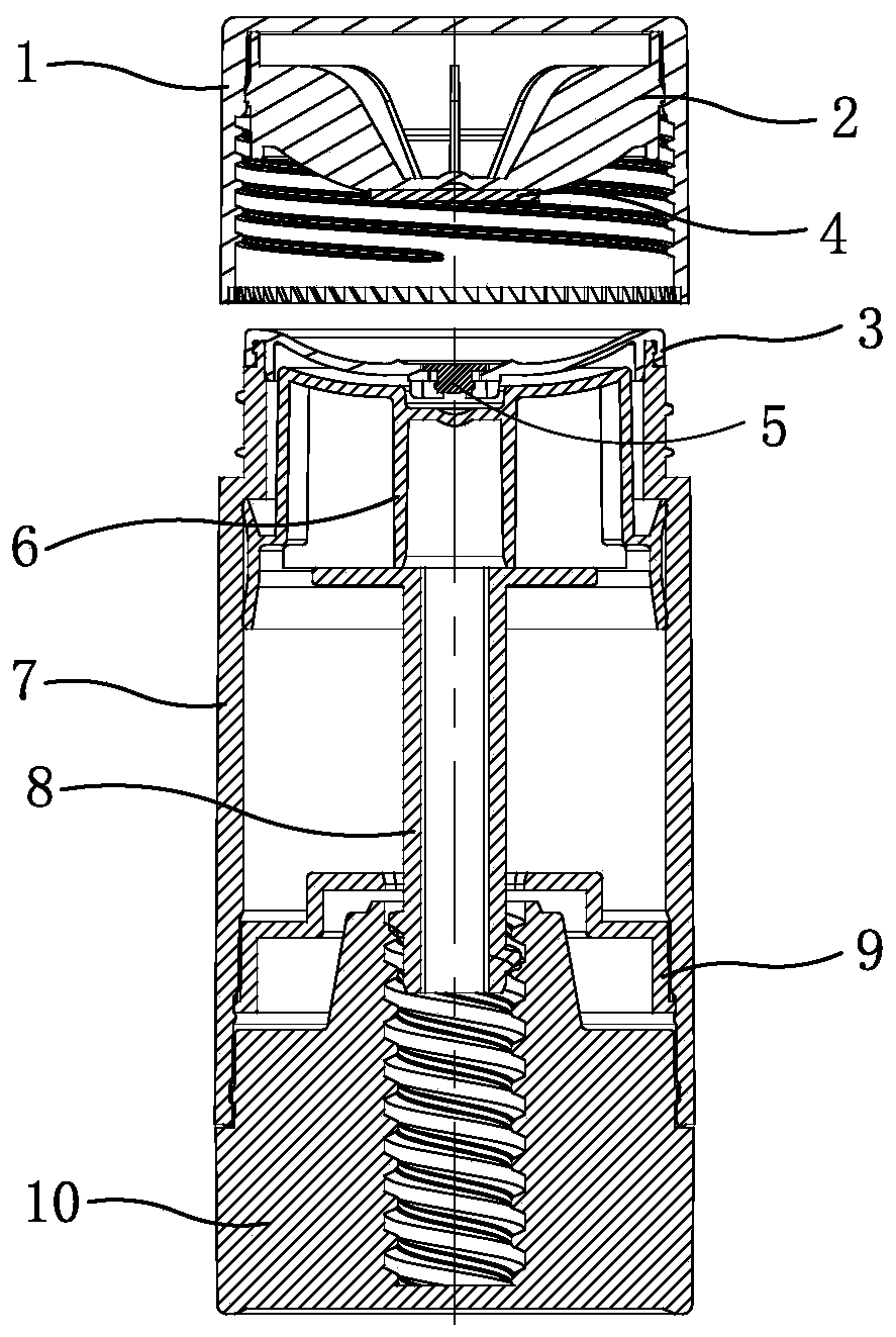 Rotary mechanical vacuum flask and material preparation method thereof