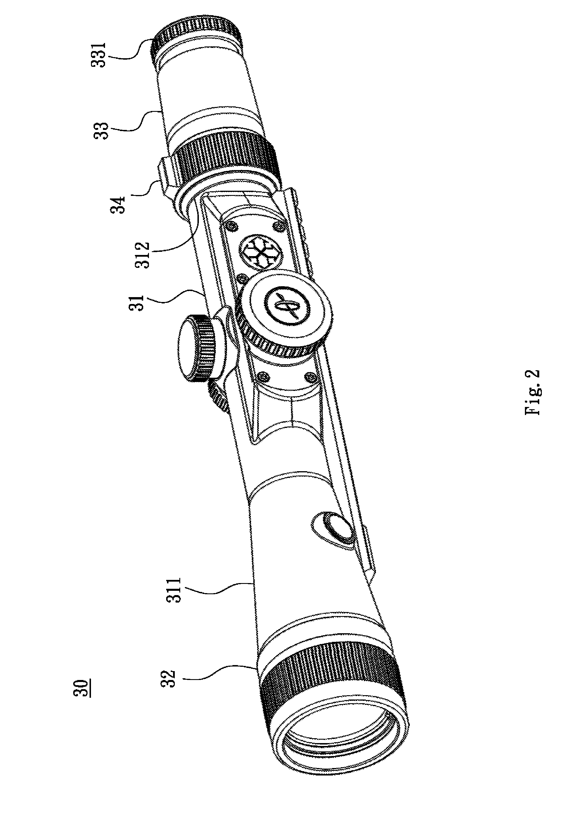 Aiming apparatus using digital magnification