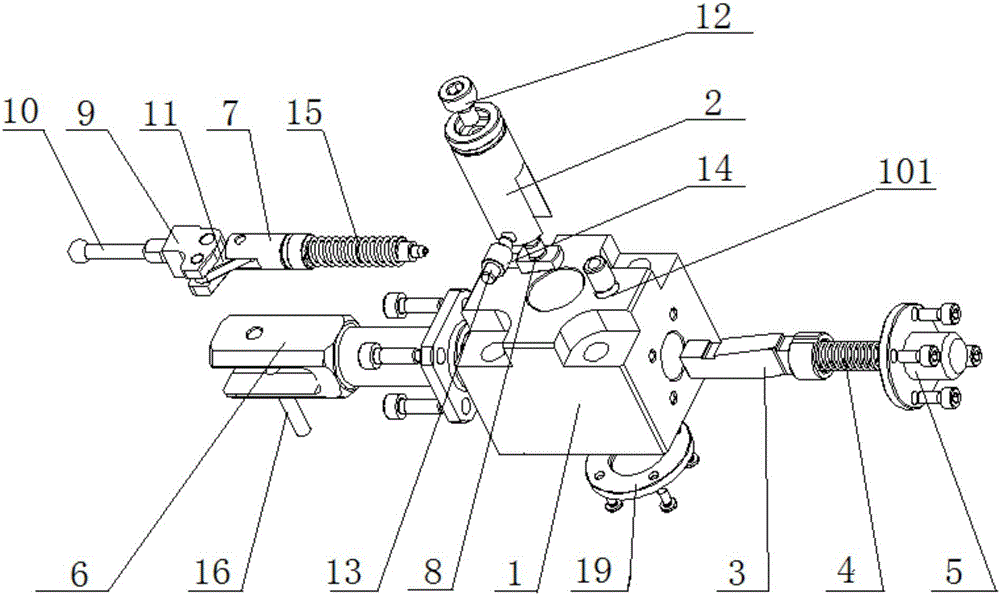 Double-spring clamp auxiliary supporting device