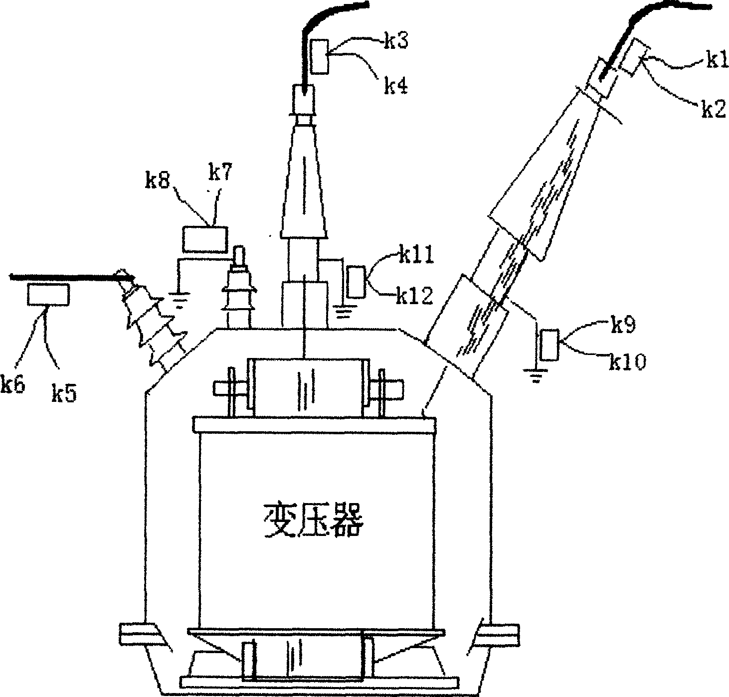 Testing method for on-line monitoring internal insulation incipient fault of electric equipment