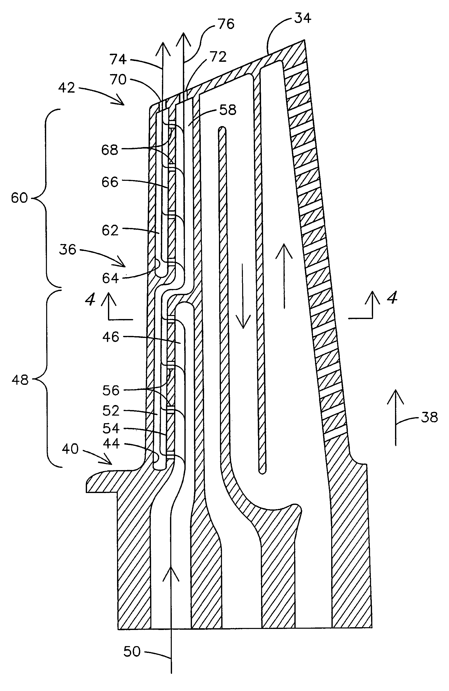 Gas turbine airfoil leading edge cooling