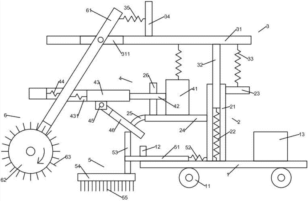 Environment-friendly highway pavement sand cleaning equipment for highway engineering