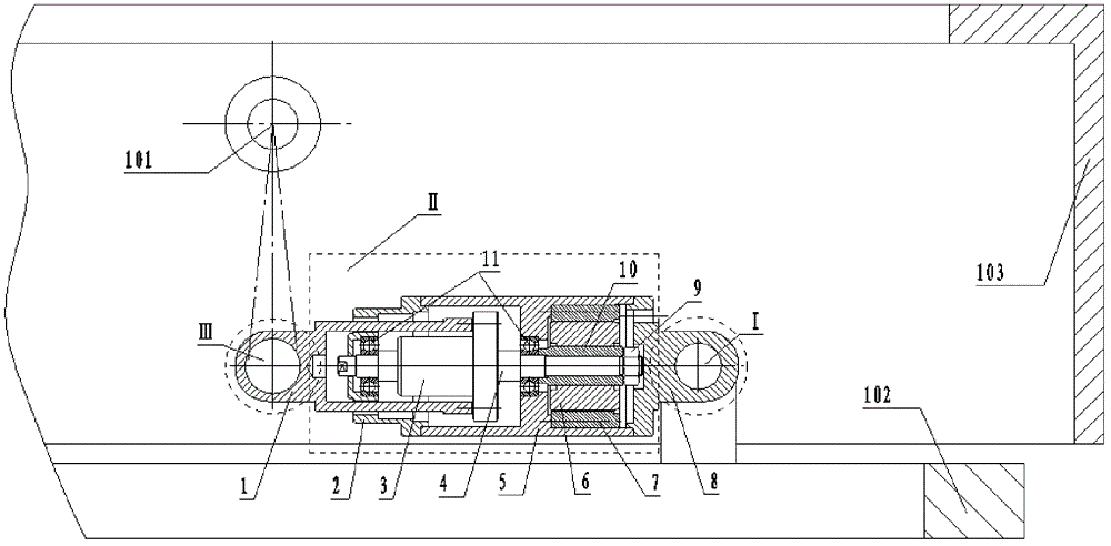 Driving device for triaxial inertially stabilized platform