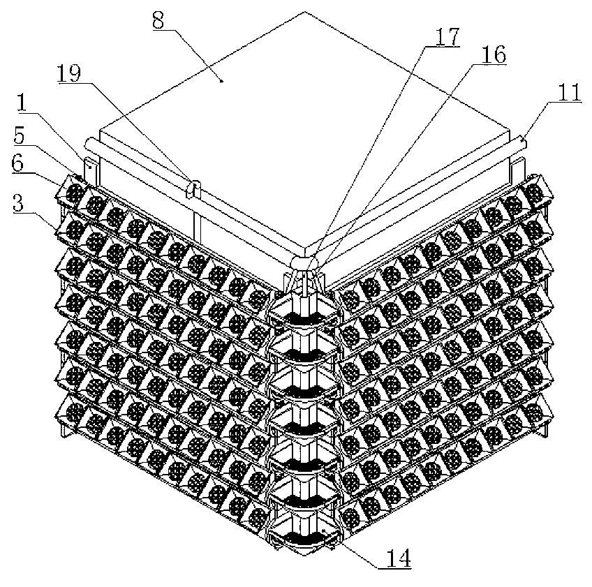 Combination type vertical greening device