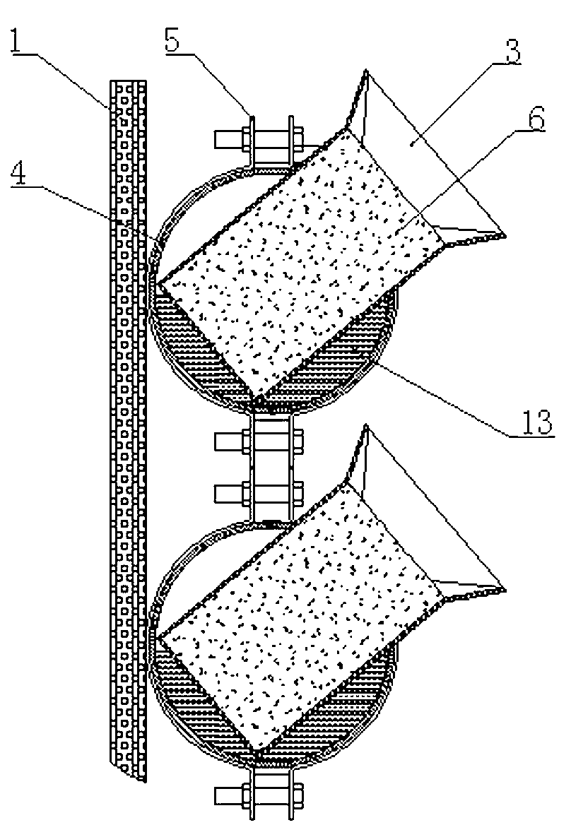 Combination type vertical greening device