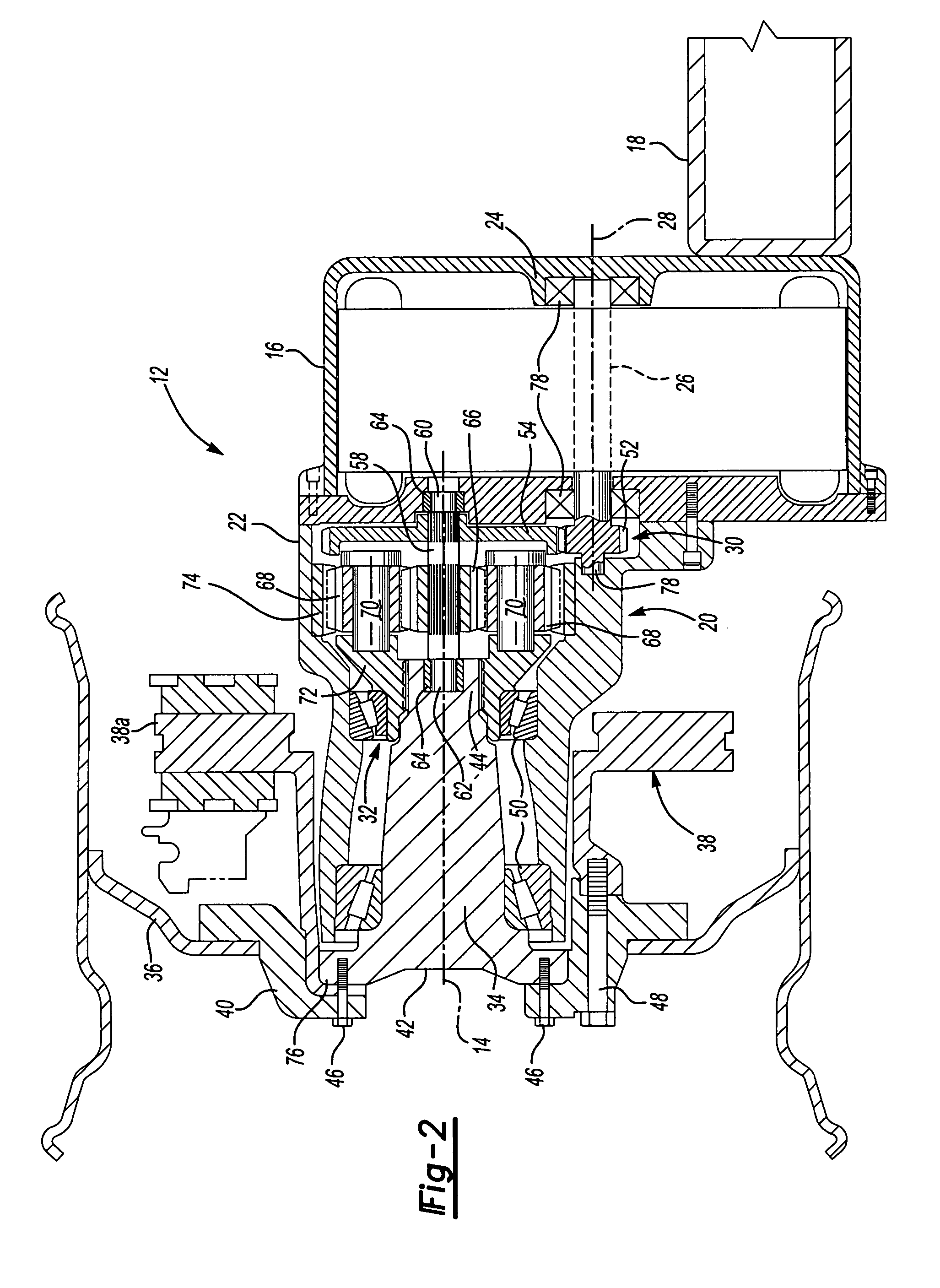 Double reduction electric drive wheel assembly