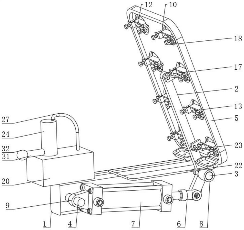 Paper supporting mechanism for large automatic carton pasting and nailing machine