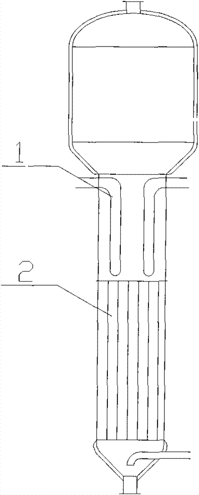 Tube-type fluid bed reactor in production of chlorothalonil