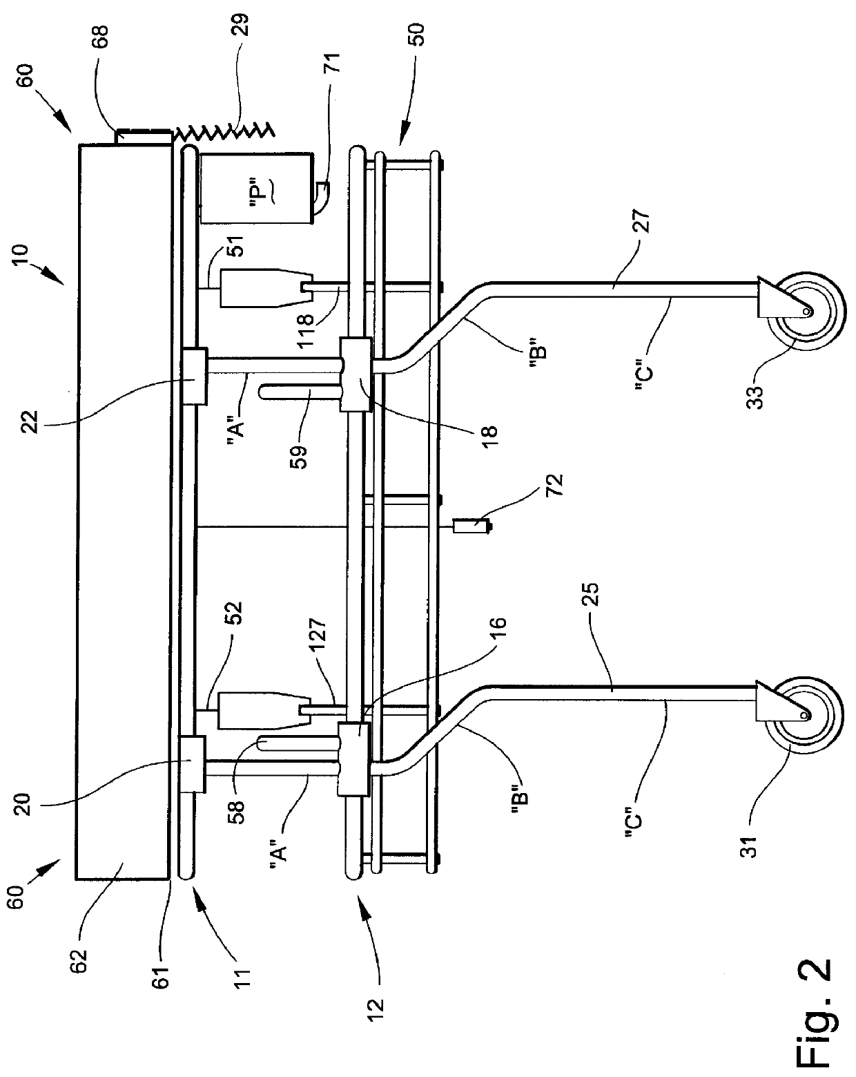 Convertible patient transport apparatus and method of transporting a patient