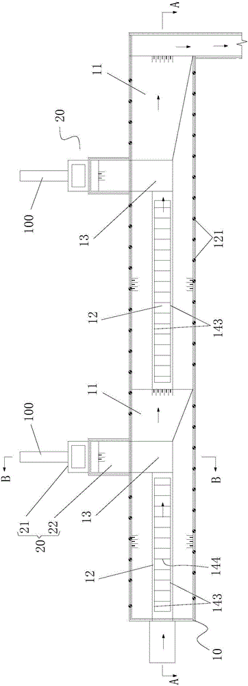 Desilting basin and silt separation system for treating polluted silt in river, lake or stream