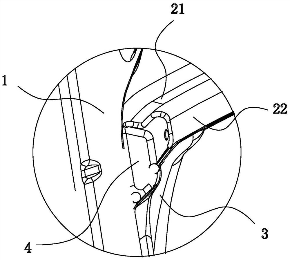 Single-door sports car rear side window sealing connection structure