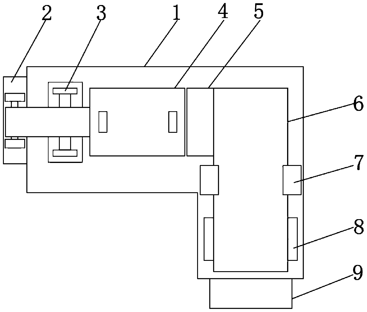 Cropping and edge-folding device for clothing trademark processing