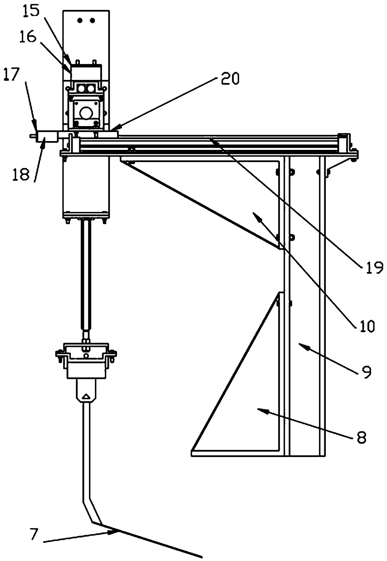 Intelligent walking type fertilizing machinery and fertilizing method based on ultrasonic waves