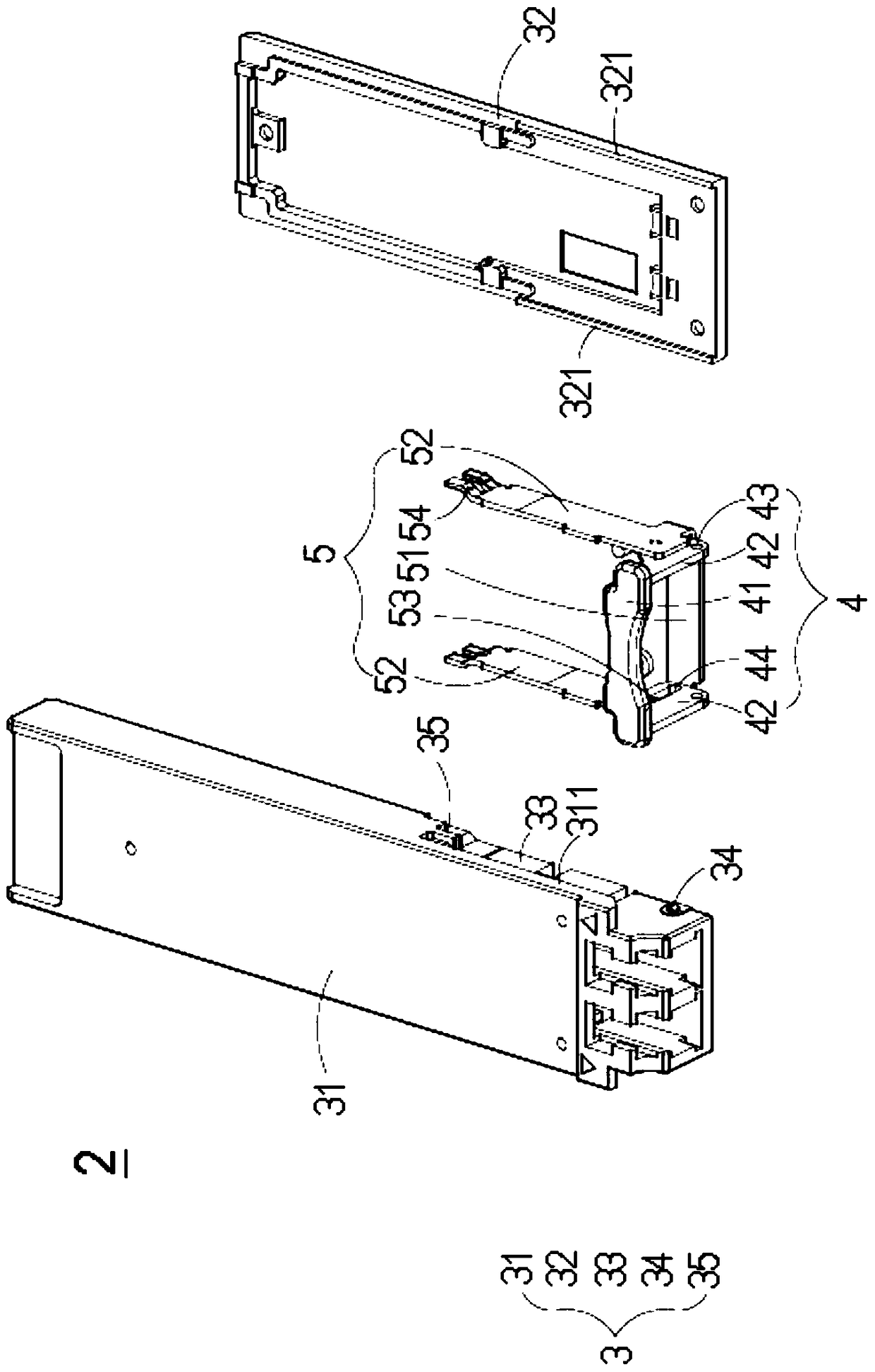 Unlock mechanism of optical fiber communication module