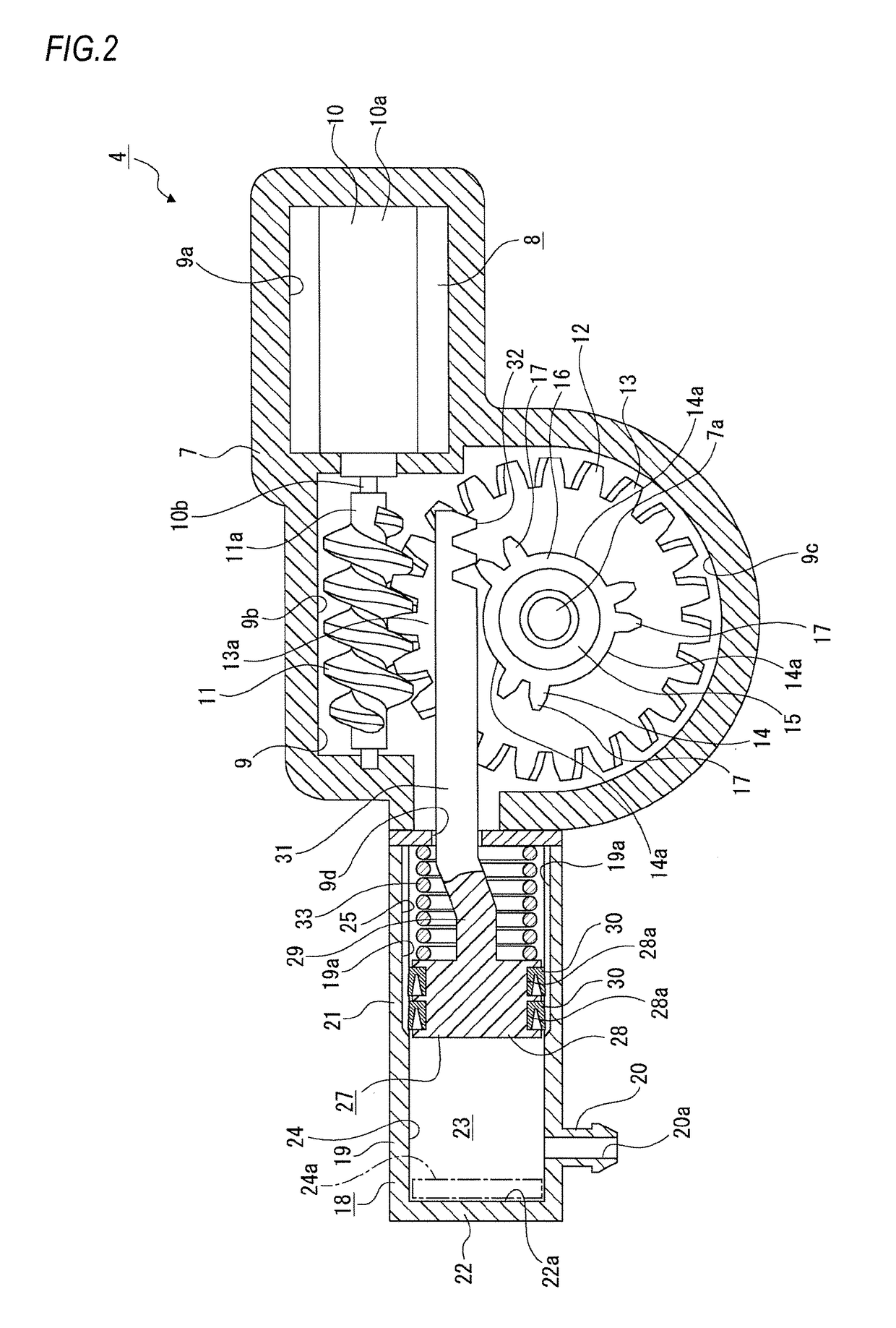 Foreign body removal device and drive device for foreign body removal device