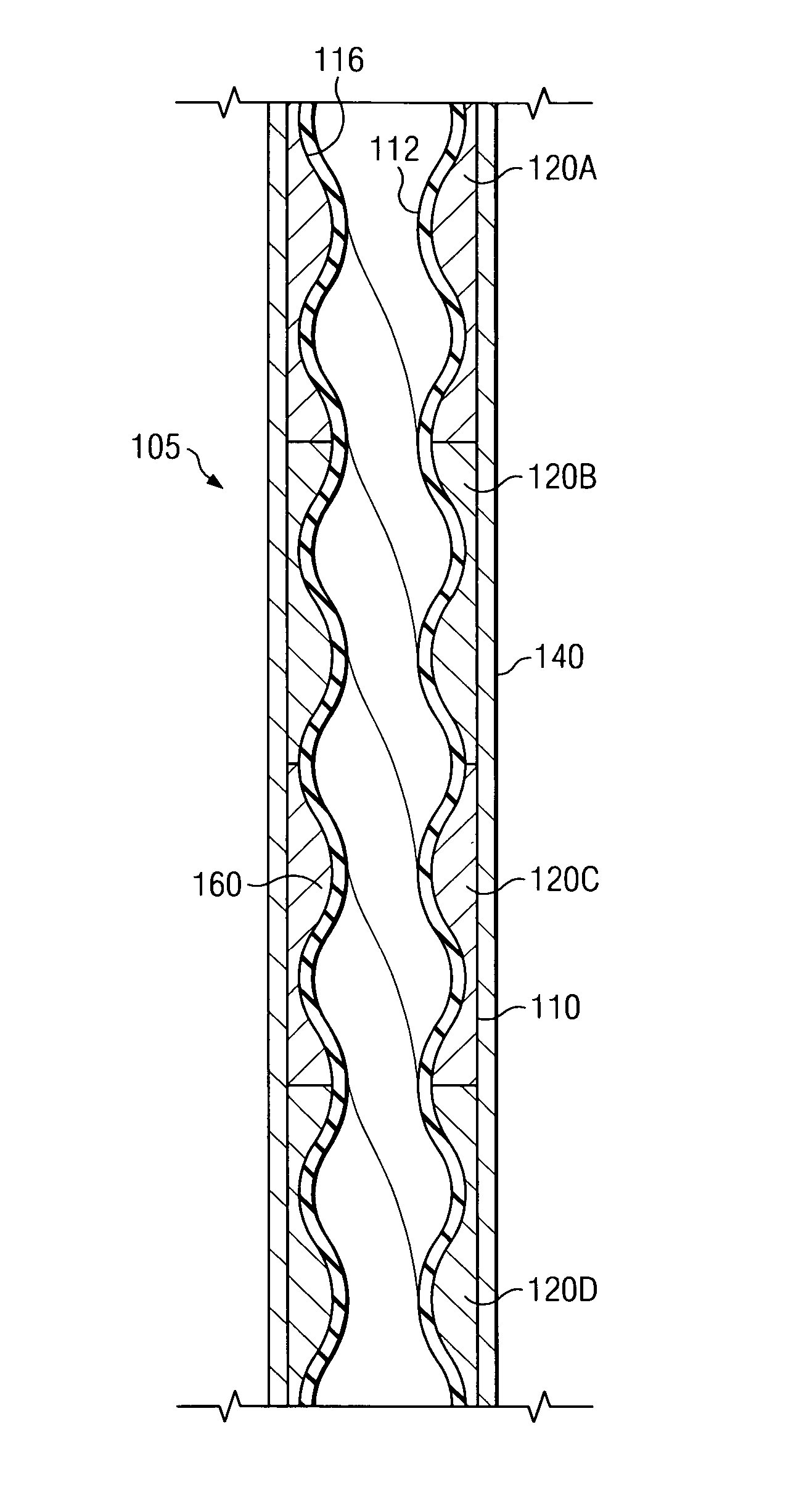 Progressing cavity stator including at least one cast longitudinal section