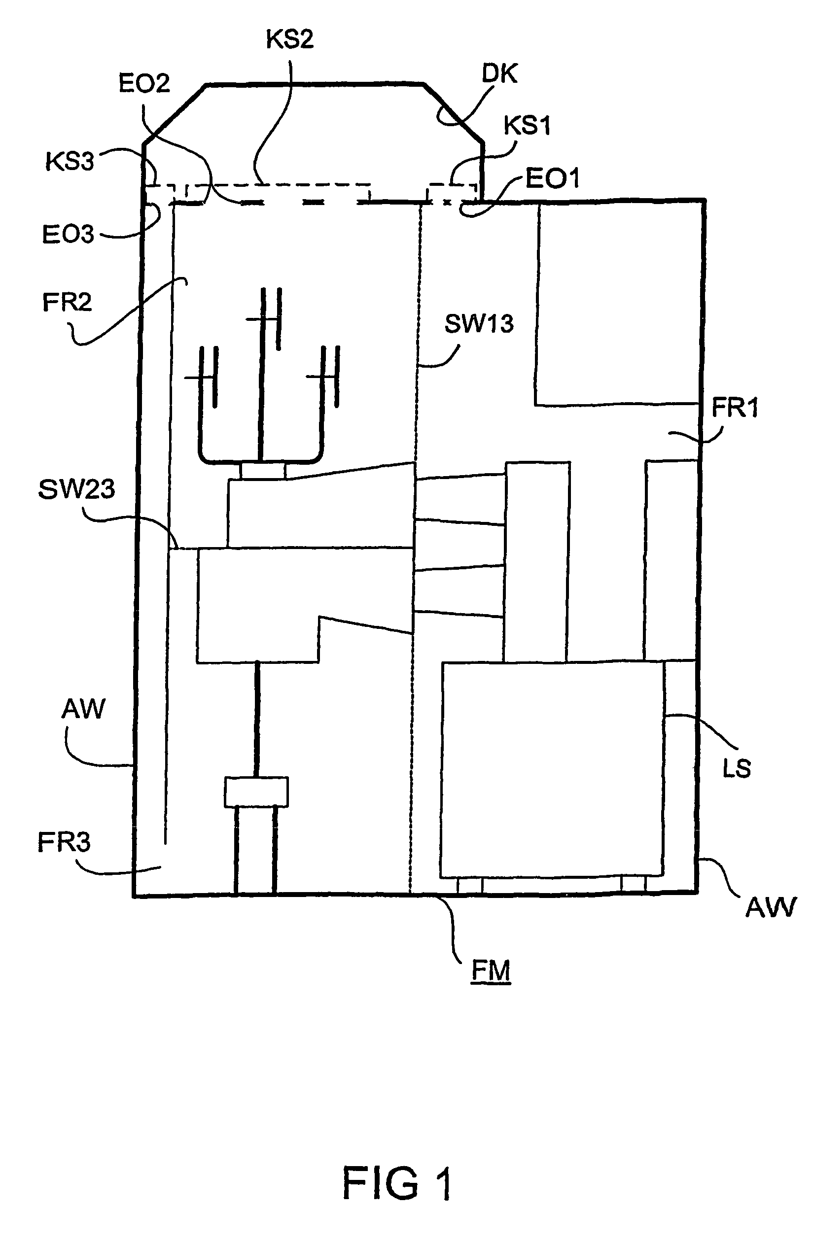 Electrical installation comprising a decompression channel