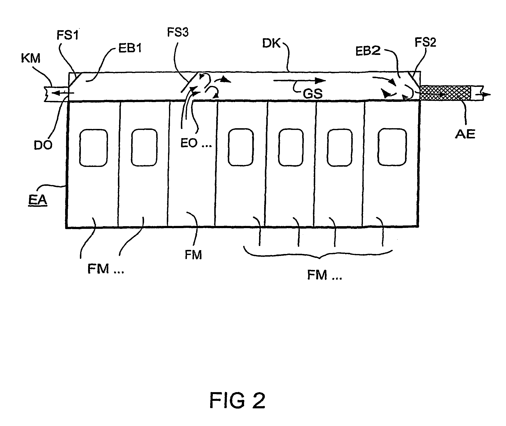 Electrical installation comprising a decompression channel