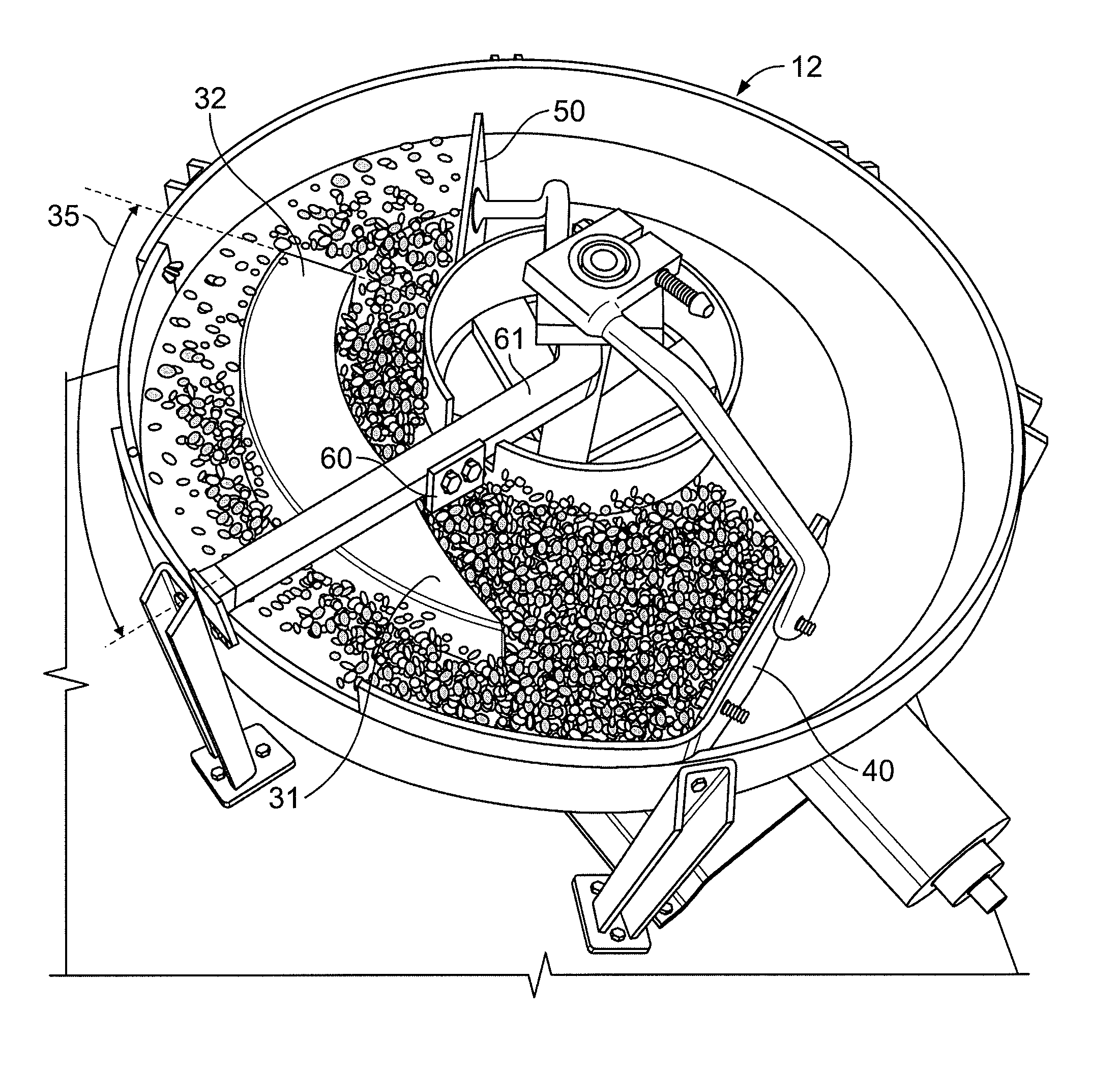 Apparatus and method for presenting a particulate sample to the scanning field of a sensor device