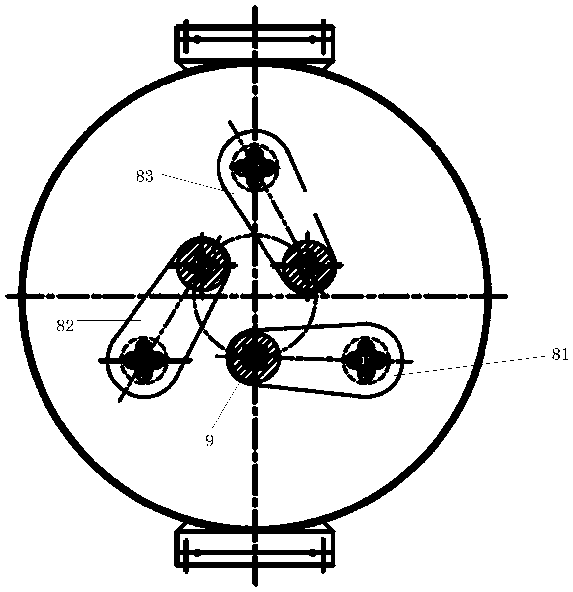 A direct connection device between three-phase common box gis busbar and transformer