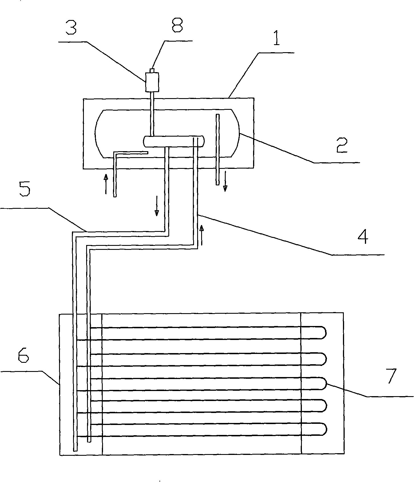 Medium apparatus of solar water heater