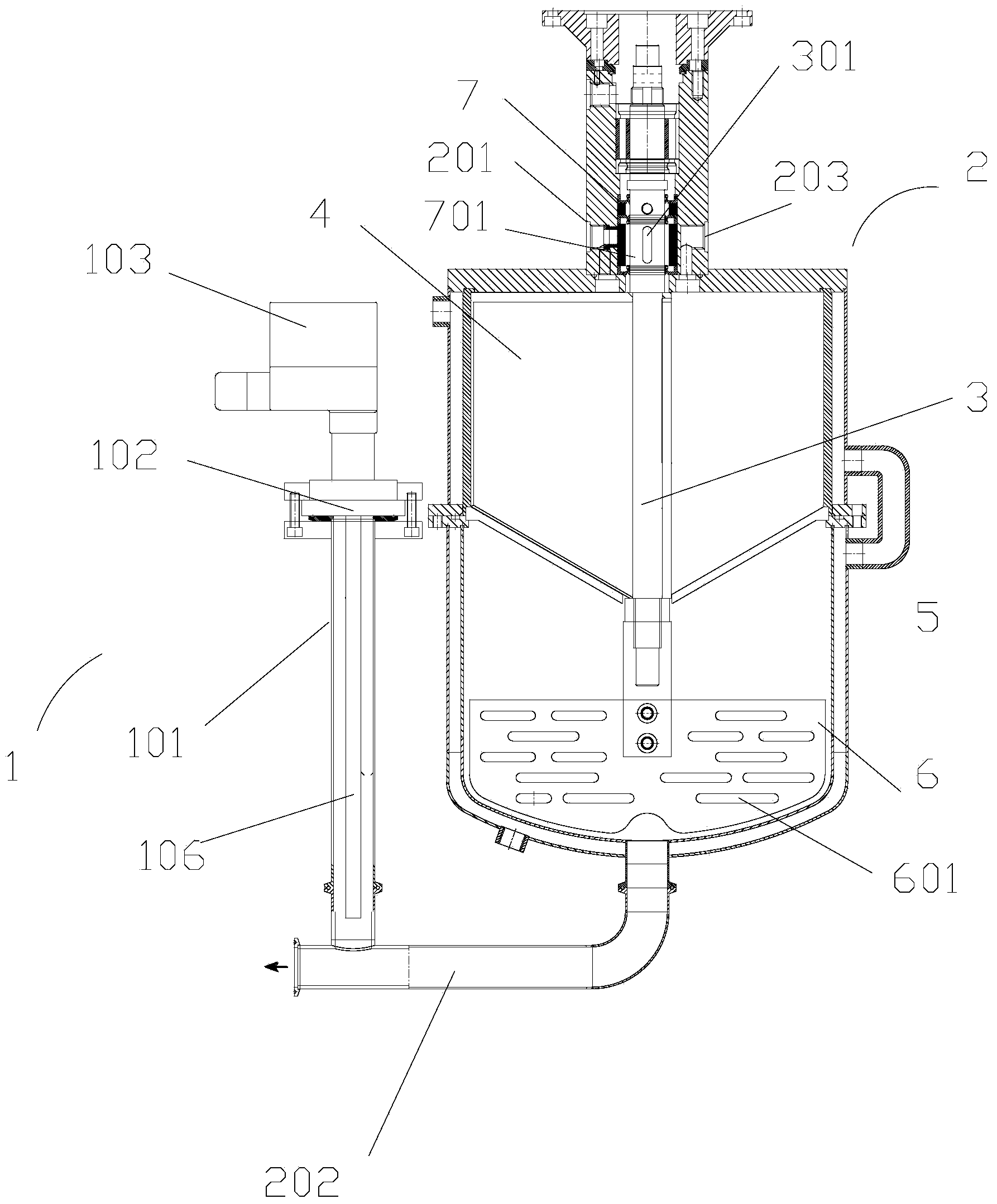 Device and method for controlling feeding and discharging of defoaming mechanism