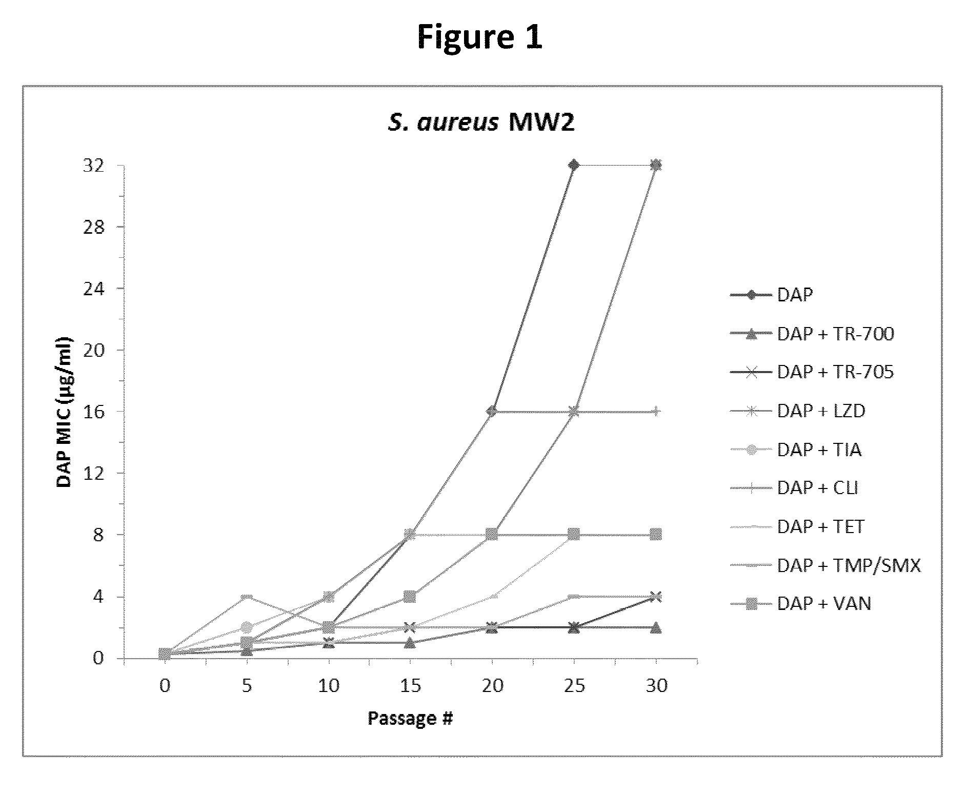 Therapeutic combination of daptomycin and protein synthesis inhibitor antibiotic, and methods of use