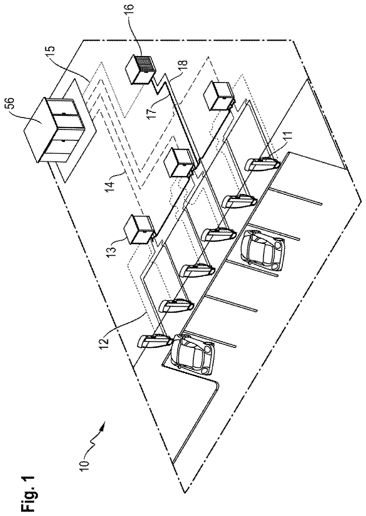 Installation for charging electric cars