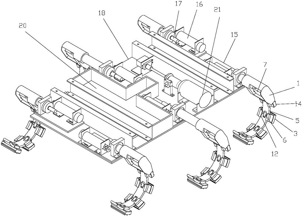 Amphibious multi-legged robot with metamorphic mechanical legs