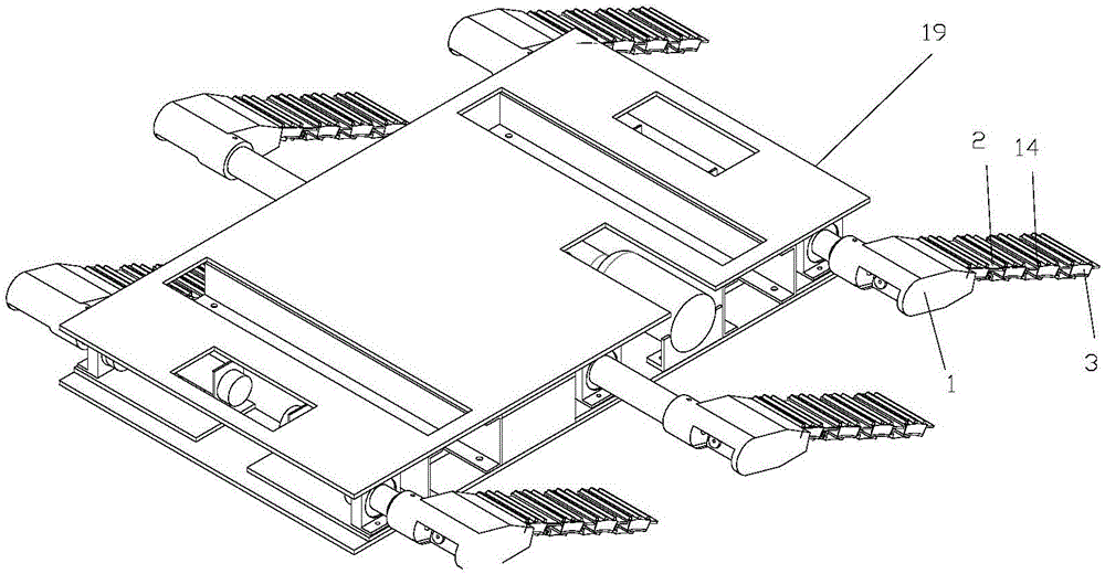 Amphibious multi-legged robot with metamorphic mechanical legs